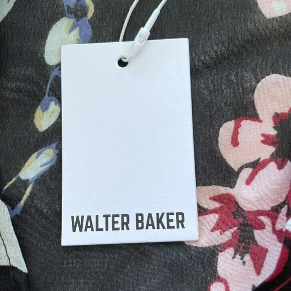 Walter Baker Tulum Caftan Kaftan Duster Black Floral Tropical One Size OS NWT - Picture 8 of 12